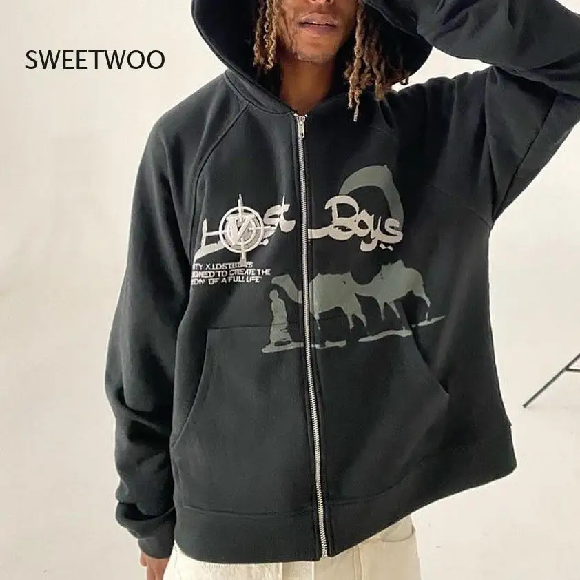 Long Sleeve Sweatshirt Zip Up Hoodie Women Streetwear Women Clothes Grunge Harajuku Loose Print Anime Gothic Fashion Clothes Y2K
Long Sleeve Sweatshirt Zip Up Hoodie Women Streetwear Women Clothes Grunge Harajuku Loose Print Anime Gothic Fashion Clothes Y2K