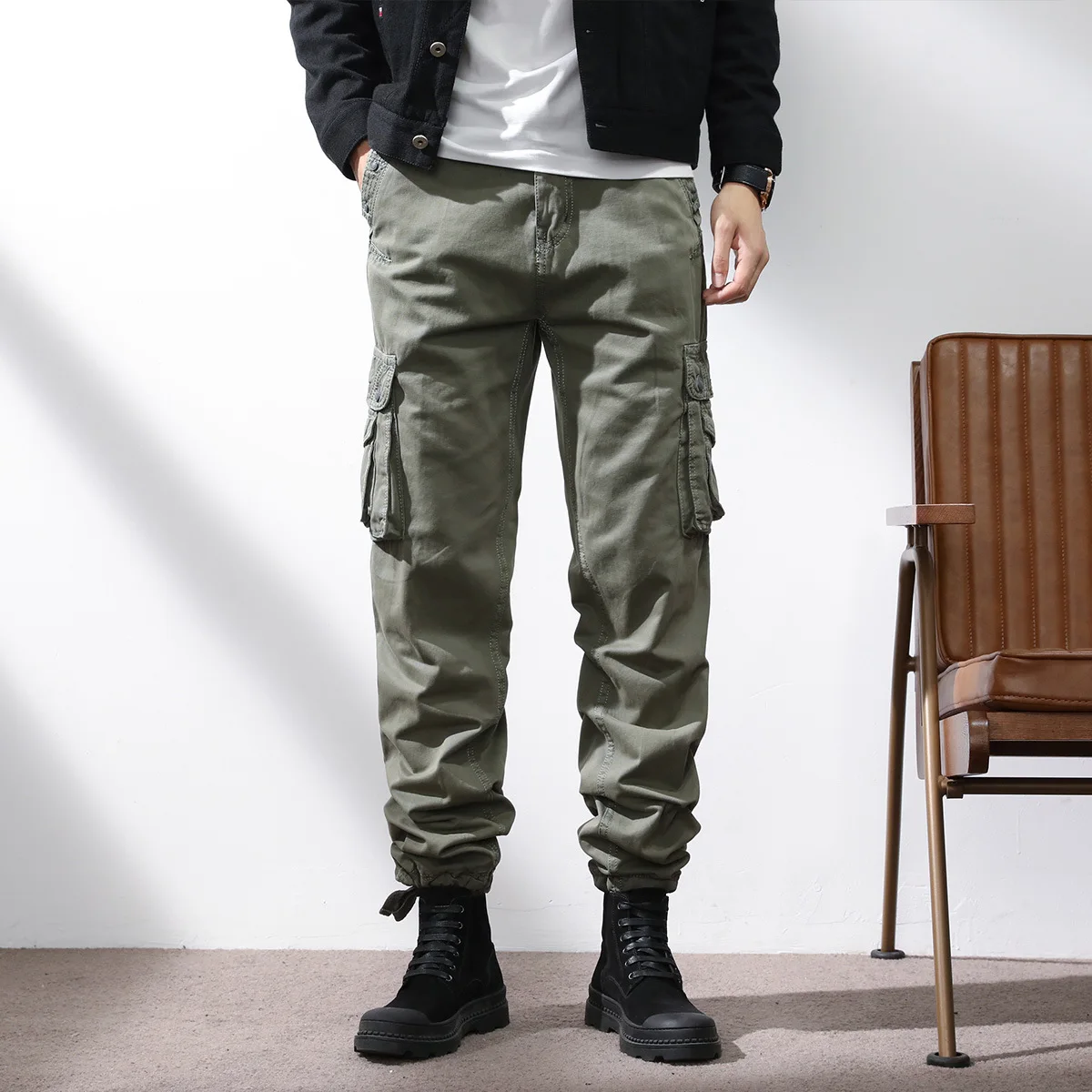 Elmsk New casual pants men's port style China-Chic cotton large size loose wear-resistant straight trousers outdoor tactical hun
Elmsk New casual pants men's port style China-Chic cotton large size loose wear-resistant straight trousers outdoor tactical hun