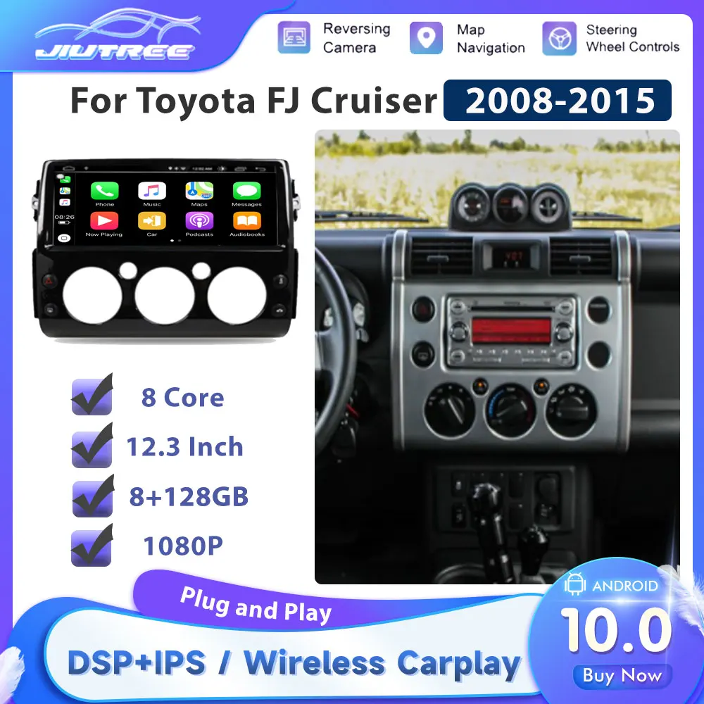 Wireless Carplay 12.3" For Toyota FJ Cruiser 2007-2012 Car Radio 1080P IPS 8G+128GB Car DVD Player GPS WIFI Stereo Radio
Wireless Carplay 12.3" For Toyota FJ Cruiser 2007-2012 Car Radio 1080P IPS 8G+128GB Car DVD Player GPS WIFI Stereo Radio