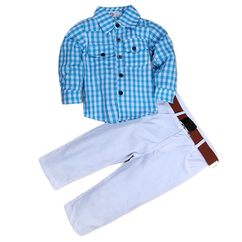 3Piece Set Spring Toddler Boy Clothing Korean Fashion Plaid Cotton Long Sleeve Baby Tops+Pants+Belt Kids Boutique Clothes BC1105
3Piece Set Spring Toddler Boy Clothing Korean Fashion Plaid Cotton Long Sleeve Baby Tops+Pants+Belt Kids Boutique Clothes BC1105