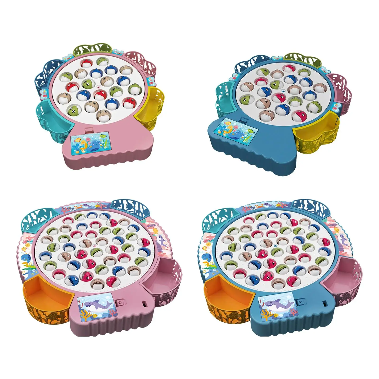 

Rotating Fishing Game Educational Electric Fishing Toy Fine Motor Skills for Backyard Preschool Toddlers Family Age 3 4 5 6 7