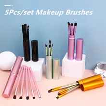 Portable Horsehair 5pcs Beauty Travel Makeup Eyeshadow Lip Eyebrow Eyeliner Brushes Set Storage Brush Kit
Portable Horsehair 5pcs Beauty Travel Makeup Eyeshadow Lip Eyebrow Eyeliner Brushes Set Storage Brush Kit
