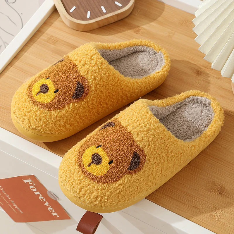 Comwarm New Bear Plush Slippers Women Lovely And Comfortable Cotton Slippers Home Fur Slippers Indoor Non-slip Fuzzy Flip Flops
Comwarm New Bear Plush Slippers Women Lovely And Comfortable Cotton Slippers Home Fur Slippers Indoor Non-slip Fuzzy Flip Flops