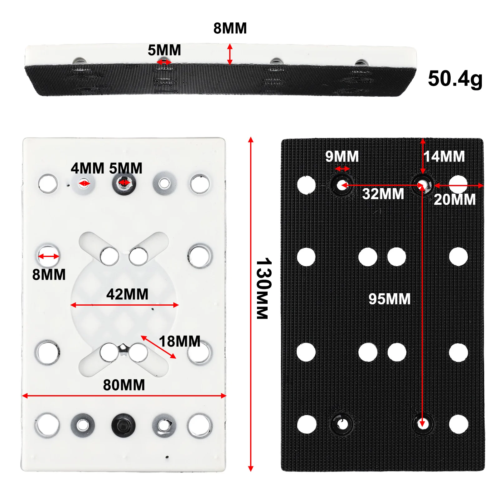 Brand New Sanding Pad Polishing Disc Square 12 Holes 130x80mm Accessories Aluminum Plate + PU Foam Backup Plate
Brand New Sanding Pad Polishing Disc Square 12 Holes 130x80mm Accessories Aluminum Plate + PU Foam Backup Plate