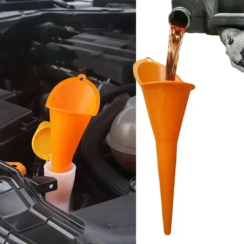 

1Pcs Car Long Stem Funnel Gasoline Oil Fuel Filling Tool Anti-splash Plastic Oil Funnel Motorcycle Refueling Auto Accessories