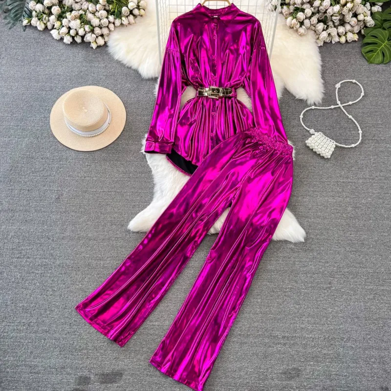 Vintage Fashion Elegant Solid Chic Pantsuit Autumn Women Casual Pullover Shirts Tops and Pants Two Pieces Set Female Tracksuits
Vintage Fashion Elegant Solid Chic Pantsuit Autumn Women Casual Pullover Shirts Tops and Pants Two Pieces Set Female Tracksuits