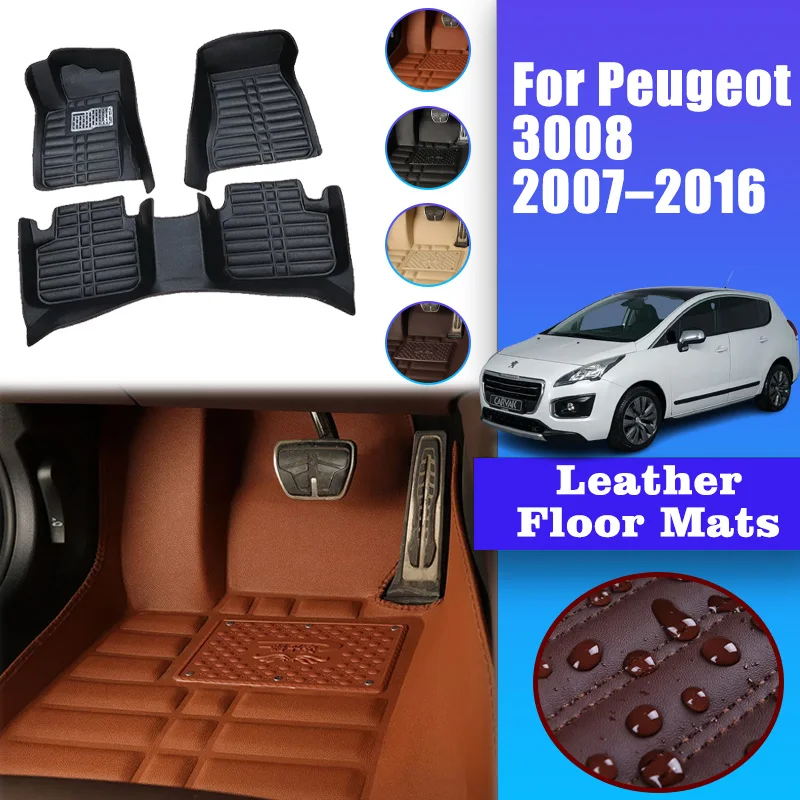 LHD Car Mats Leather For Peugeot 3008 T84 2007-2016 2008 2009 2010 Floor Mat Interior Spare Replacement Parts Car accessories
LHD Car Mats Leather For Peugeot 3008 T84 2007-2016 2008 2009 2010 Floor Mat Interior Spare Replacement Parts Car accessories