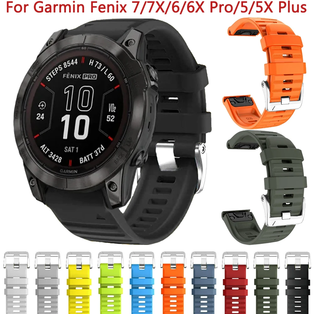 

22mm 26mm Silicone Band For Garmin Fenix 7X 7 6X 6 Pro 5X 5 Plus 3 3HR 955 945 Strap Epix Gen 2 MK2 Tactix Bravo Watch Bracele