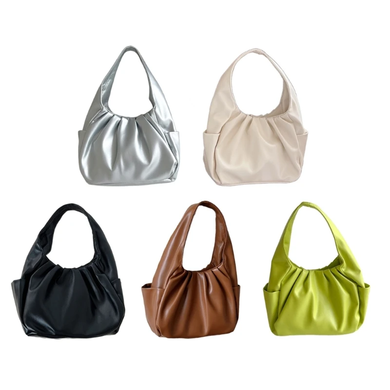 Ladies Soft PU Faux Leather Armpit Handbag Trendy Solid Color Tote Bags for Women Underarm Pleated Shoulder Bag
Ladies Soft PU Faux Leather Armpit Handbag Trendy Solid Color Tote Bags for Women Underarm Pleated Shoulder Bag