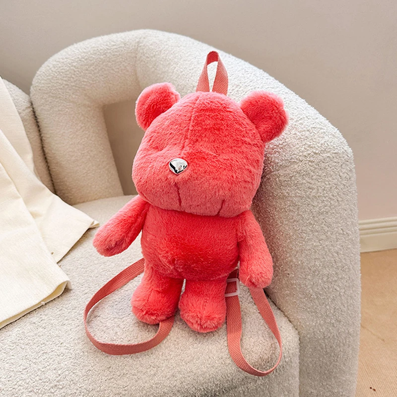 Pink Cartoon Bear Plush Backpack Cute Style Women's Shoulder Bag Soft Plush Material Soft Toy Girl Bag Creative Animal Backpack
Pink Cartoon Bear Plush Backpack Cute Style Women's Shoulder Bag Soft Plush Material Soft Toy Girl Bag Creative Animal Backpack