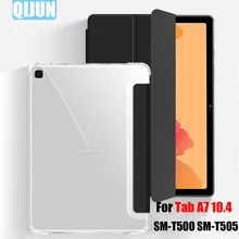For Samsung Galaxy Tab A7 10.4" 2020 Smart sleep wake Tablet case fundas Tri-fold Bracket protective Cover for SM-T500 SM-T505 For Samsung Galaxy Tab A7 10.4" 2020 Smart sleep wake Tablet case fundas Tri-fold Bracket protective Cover for SM-T500 SM-T505