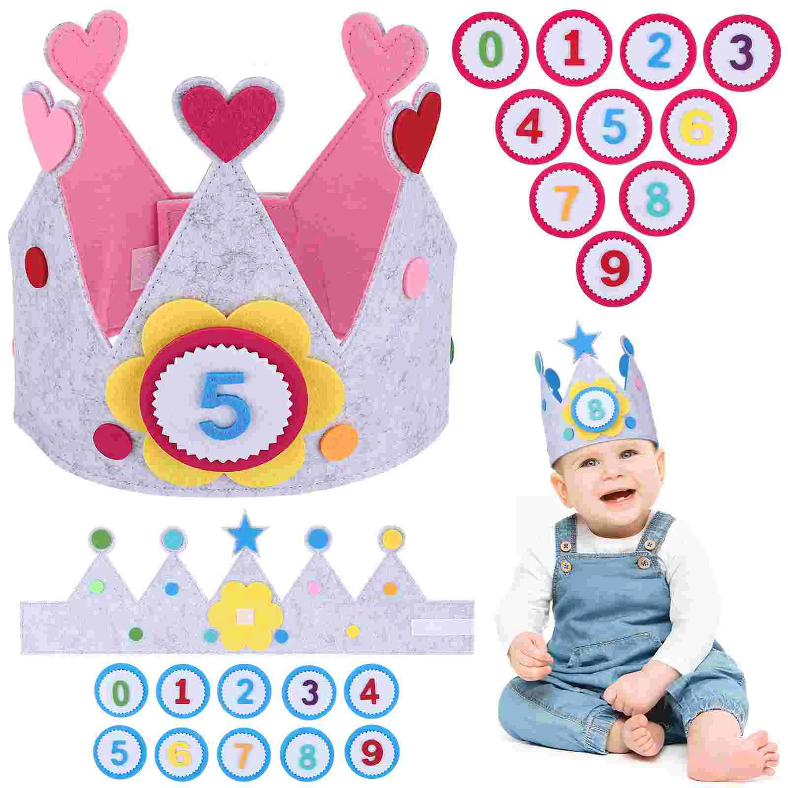 2 Sets Birthday Hats Birthday Crown Kids Birthday Party Hats Baby Happy Birthday Hat With 0-9 Numbers
2 Sets Birthday Hats Birthday Crown Kids Birthday Party Hats Baby Happy Birthday Hat With 0-9 Numbers