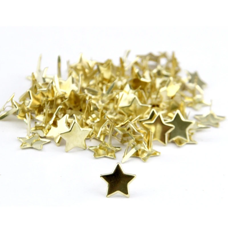 B36C 100Pcs Mini Metal Brads Fastener for Head Split Pins Golden Star Paper Fasteners
B36C 100Pcs Mini Metal Brads Fastener for Head Split Pins Golden Star Paper Fasteners