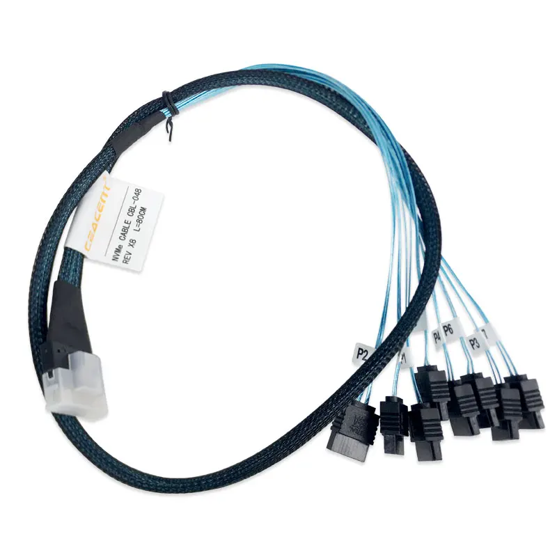 Кабель для жесткого диска CEACENT SlimSAS Φ 74Pin to 8x SATA 7Pin NVMe, кабель для жесткого диска 12 Гб PCIe4.0 NVMe 80 см, кабель 32AWG для SlimSAS HBA/RAID Card
Кабель для жесткого диска CEACENT SlimSAS Φ 74Pin to 8x SATA 7Pin NVMe, кабель для жесткого диска 12 Гб PCIe4.0 NVMe 80 см, кабель 32AWG для SlimSAS HBA/RAID Card