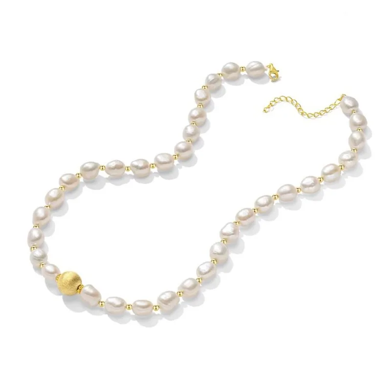Minar Popular Irregular Freshwater Pearl Metallic Ball Beaded Necklace for Women 14K Real Gold Plated Copper Choker Wholesale
Minar Popular Irregular Freshwater Pearl Metallic Ball Beaded Necklace for Women 14K Real Gold Plated Copper Choker Wholesale