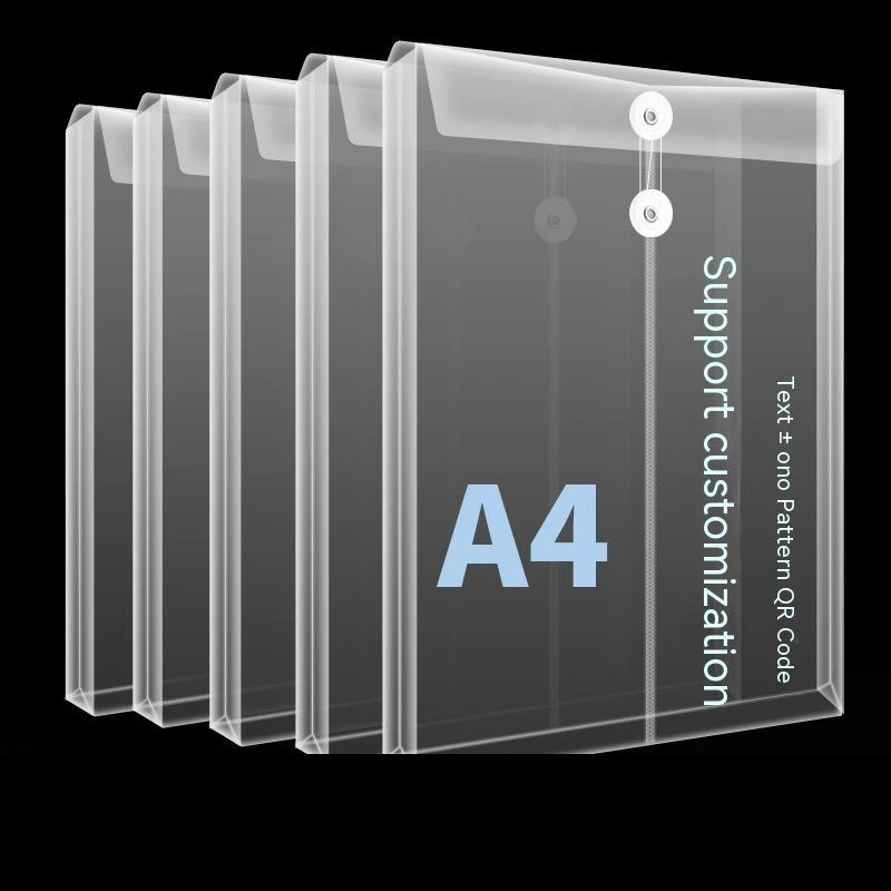 12pcs A4 Rope Winding Transparent File Bag Waterproof Thickened Large-capacity Student Test Paper Data Storage Contract File Bag
12pcs A4 Rope Winding Transparent File Bag Waterproof Thickened Large-capacity Student Test Paper Data Storage Contract File Bag