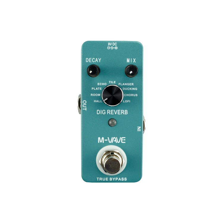 

M-VAVE DIG REVERB Guitar Effect Pedal 9 Reverb Types True Bypass Full Metal Shell Guitar Parts Accessories