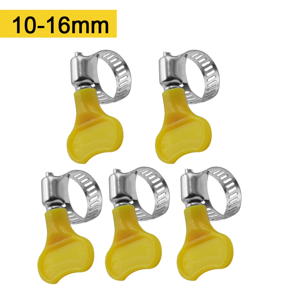 

Pipe Clip Hose Clamp 5pc Adjustable Corrosion-resistant Fastening Pipes Gas Leak Waterproof Handle Hand Wriggle