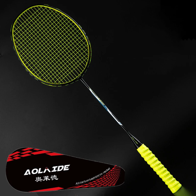 

Ultralight 8U 60g Strung Badminton Racket Professional Carbon Badminton Racquet 24-32 LBS Racquet Sports