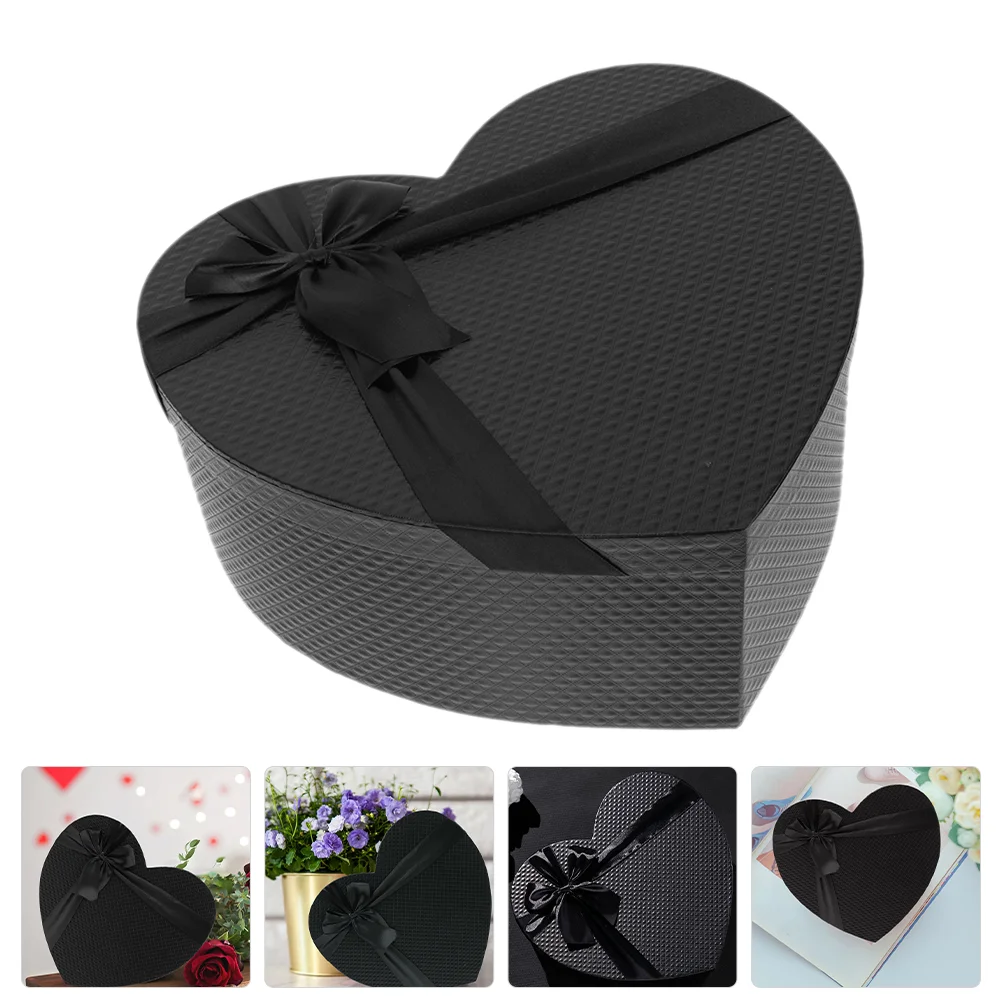 

Valentine'S Day Gifts Box Bow Knot Paper Useful Floral Chocolate Holder Heart Shaped Storage Box With Lid For Anniversary