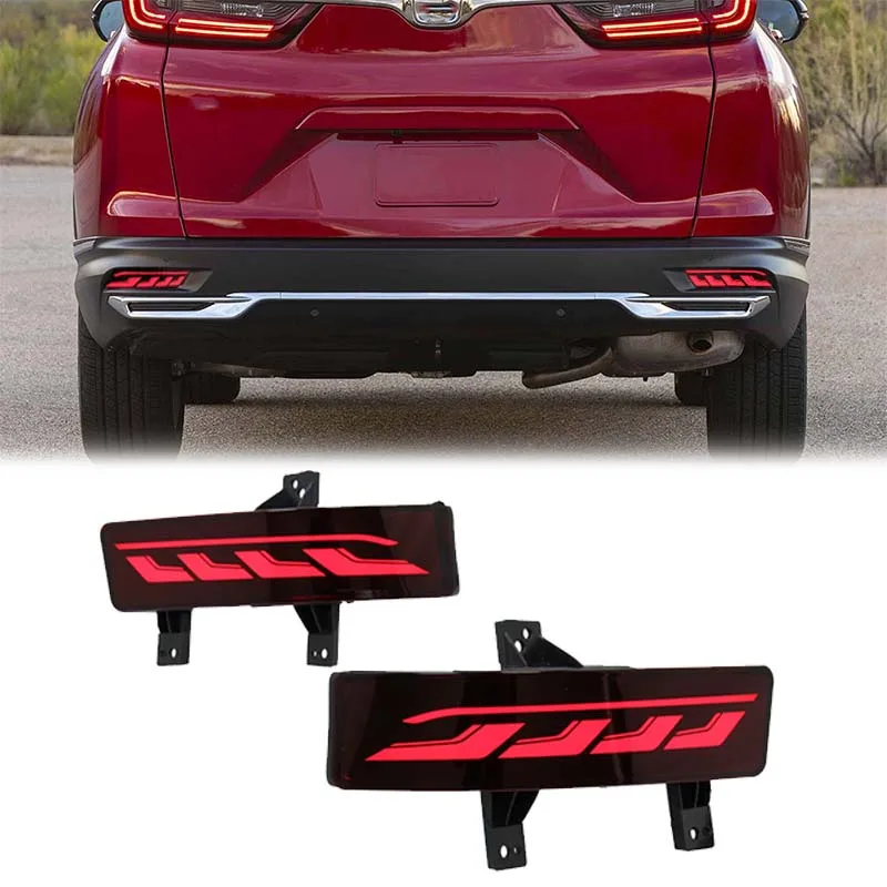 

2PCS Rear Bumper Reflector Light For Honda For CRV CR-V 2020 with 3 Function DRIVING+TUNNING+BRAKING Dedicated interface