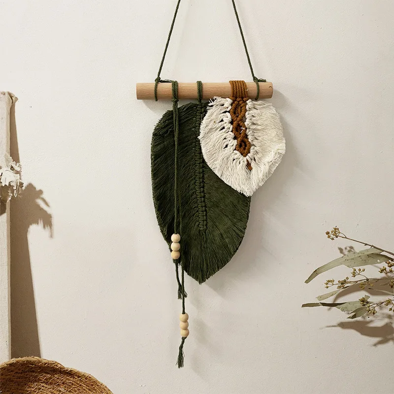 Handmade Macrame Leaf Wall Art - Boho Gift for Women 2