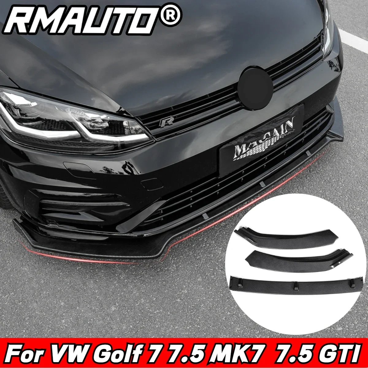 Рассеиватель для переднего бампера RMAUTO из углеродного волокна для Volkswagen VW Golf MK7 7,5 GTI 2014-2020
Рассеиватель для переднего бампера RMAUTO из углеродного волокна для Volkswagen VW Golf MK7 7,5 GTI 2014-2020