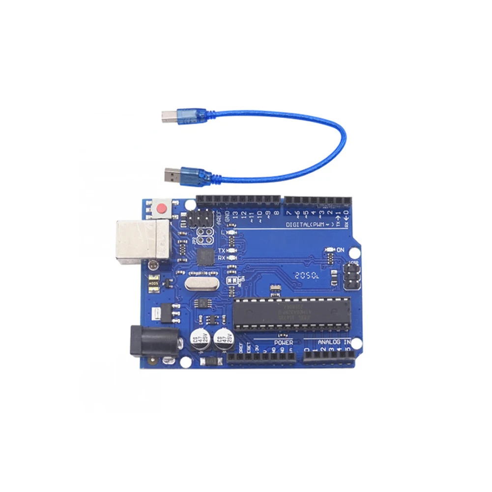 

UNO R3 Development Board Official Version UNO R3 Board ATmega328P Microcontroller Module with USB Cable for Arduino