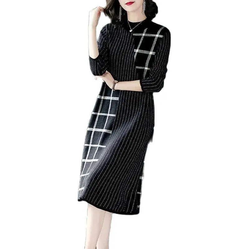 High-End Knitted Sweaters Dress New 2023 Autumn Winter Women's Dress Vestidos Half-Necked Primer Long Sweaters Pullover Female
High-End Knitted Sweaters Dress New 2023 Autumn Winter Women's Dress Vestidos Half-Necked Primer Long Sweaters Pullover Female