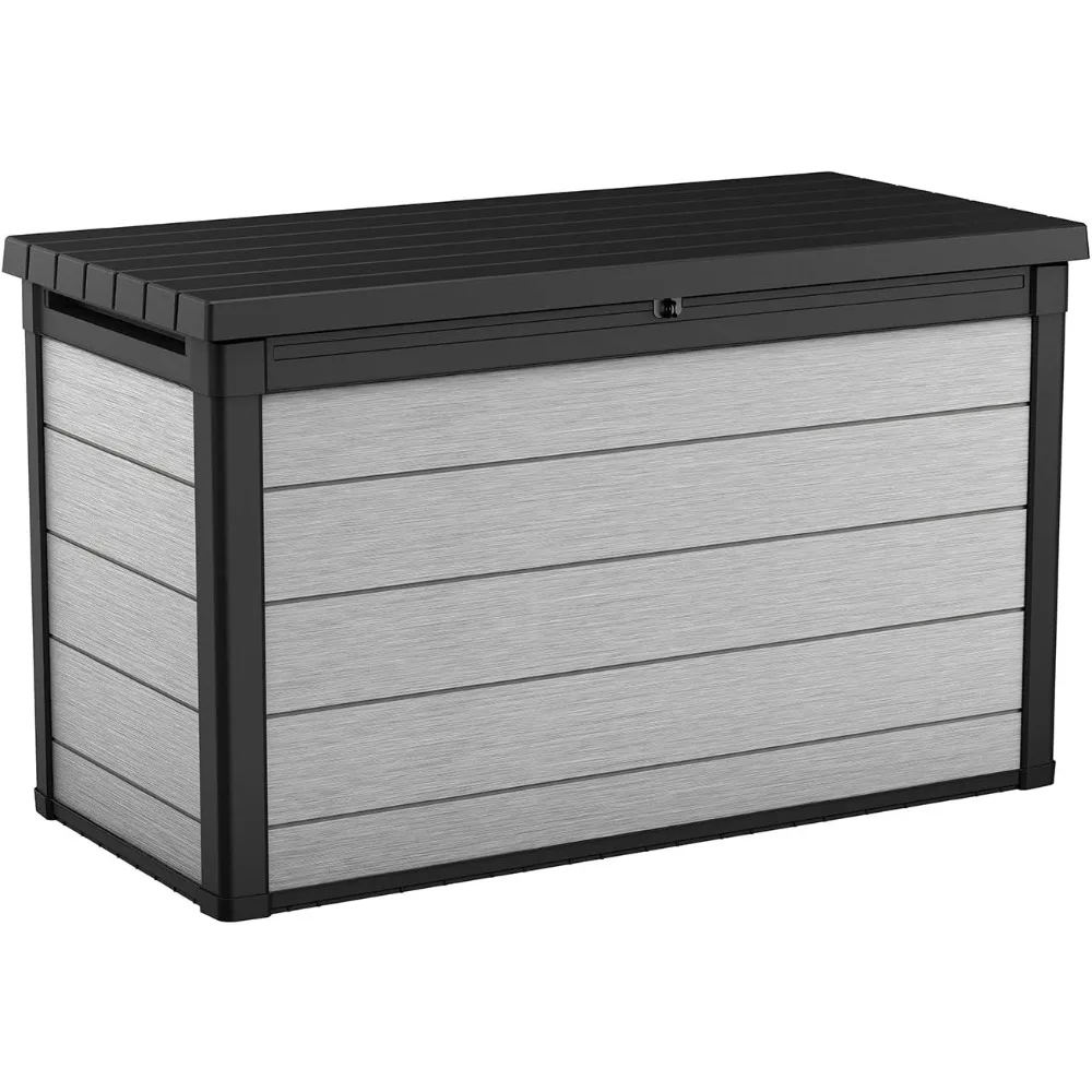 Deck Box 200 Gallon Resin Large Storage Box for Patio Furniture Cushion Storage, Grey/Black
Deck Box 200 Gallon Resin Large Storage Box for Patio Furniture Cushion Storage, Grey/Black