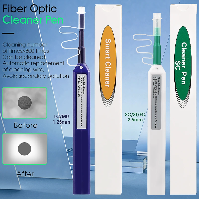 Fiber Optic Cleaning Box Optical Fiber Cleaner Pen Fiber Optical Cleaning Pen Tool 2.5mm LC MU 1.25mm SC/ST/FC Cleaner
Fiber Optic Cleaning Box Optical Fiber Cleaner Pen Fiber Optical Cleaning Pen Tool 2.5mm LC MU 1.25mm SC/ST/FC Cleaner
