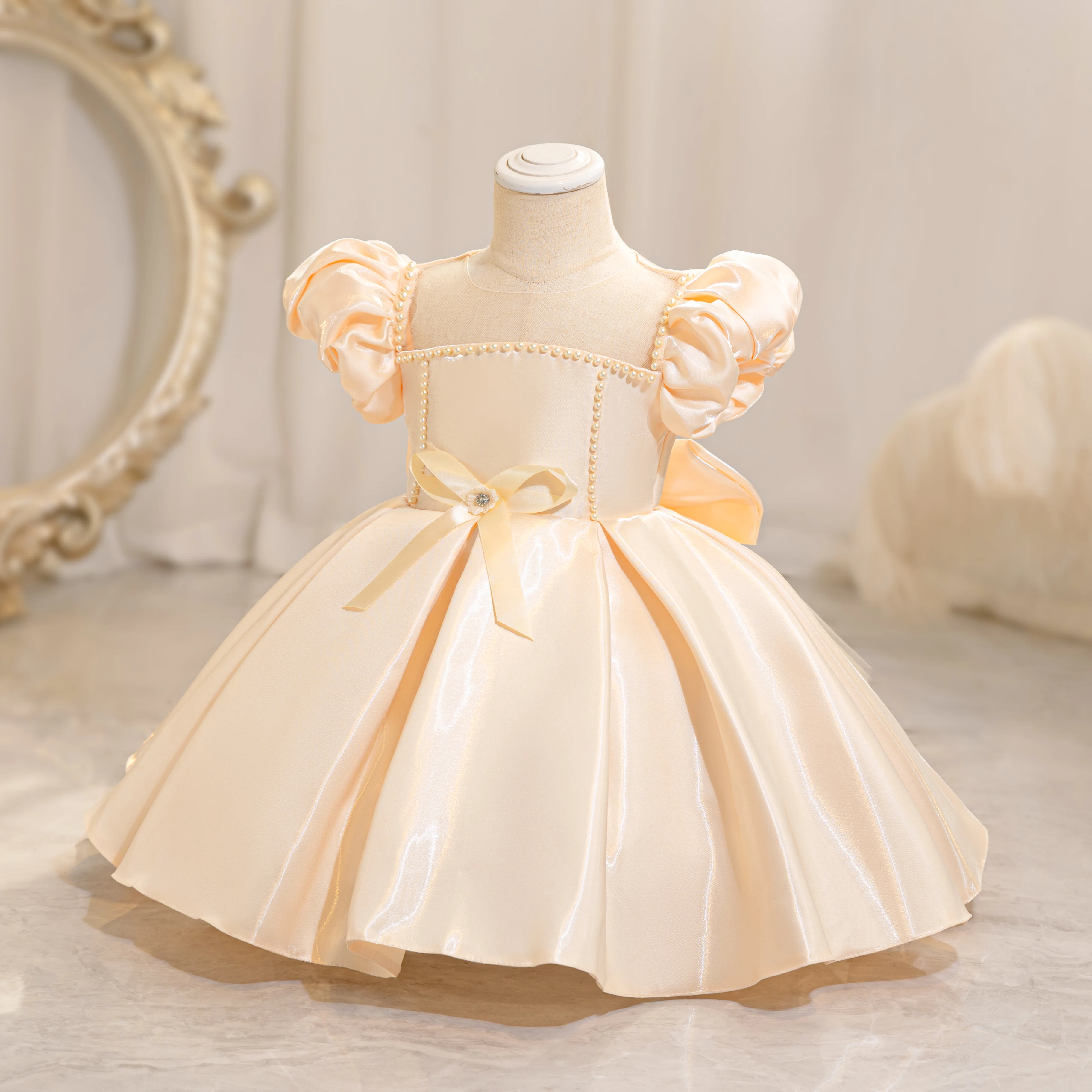 

Kids Baby 1-3Y Clothing Ceremony Kids Baby Girl Princess Dress Girl Toddlers Party Gown Kids Bows artistic photo clothing