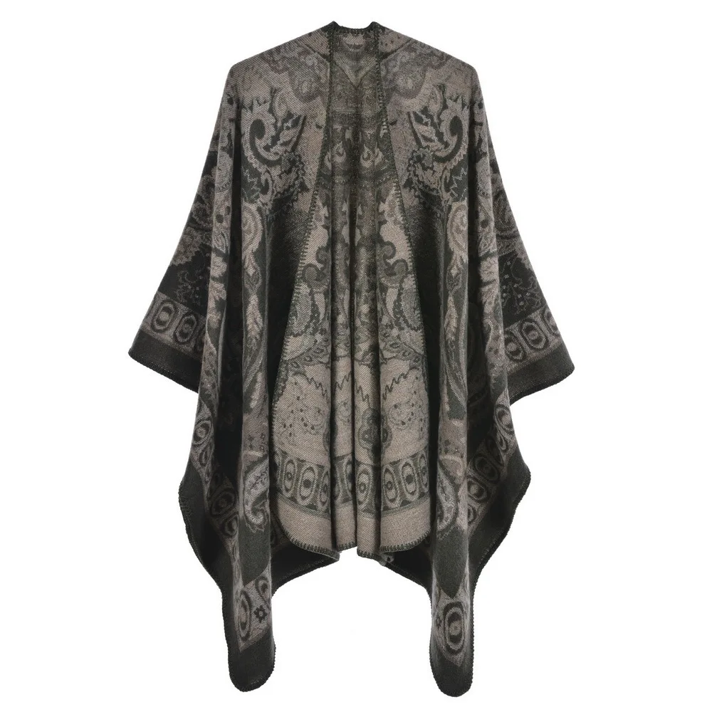 Imitation Cashmere Women's Printing Knitted Shawl Double Sided Shawl Poncho Lady Capes Gray Cloaks
Imitation Cashmere Women's Printing Knitted Shawl Double Sided Shawl Poncho Lady Capes Gray Cloaks