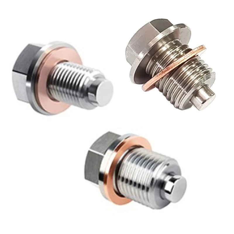 M12x1.25/M14x1.5/M16x1.5 Stainless Oil Pan Drain Nut Bolt Magnetic Oil Drain Plug with Washer Gasket Auto Accessory
M12x1.25/M14x1.5/M16x1.5 Stainless Oil Pan Drain Nut Bolt Magnetic Oil Drain Plug with Washer Gasket Auto Accessory