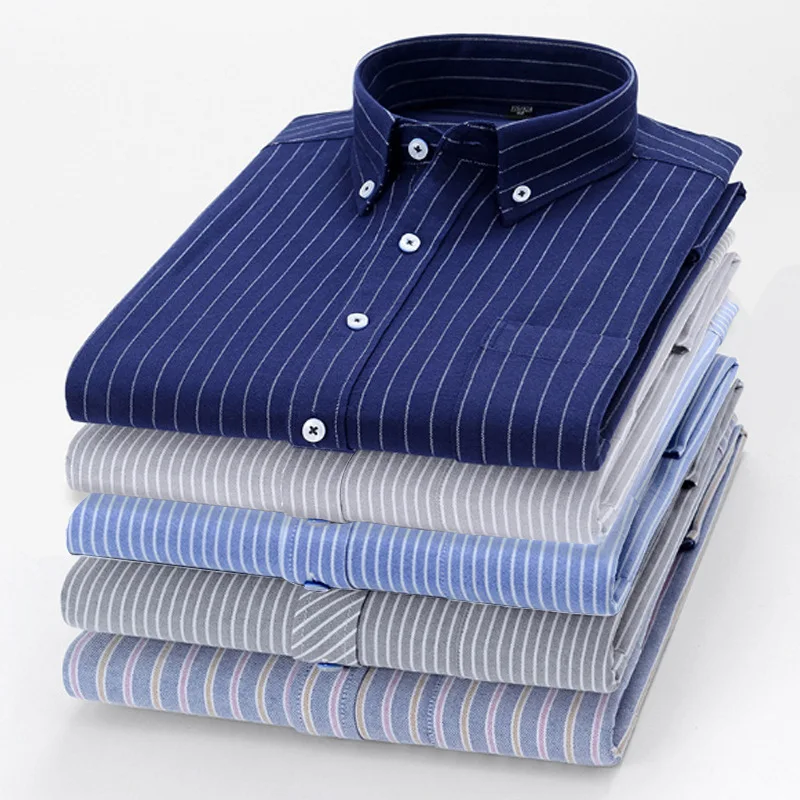 2023 Spring Korean version shirt men's cotton oxford spinning no-hot casual versatile long sleeve striped shirt men
2023 Spring Korean version shirt men's cotton oxford spinning no-hot casual versatile long sleeve striped shirt men