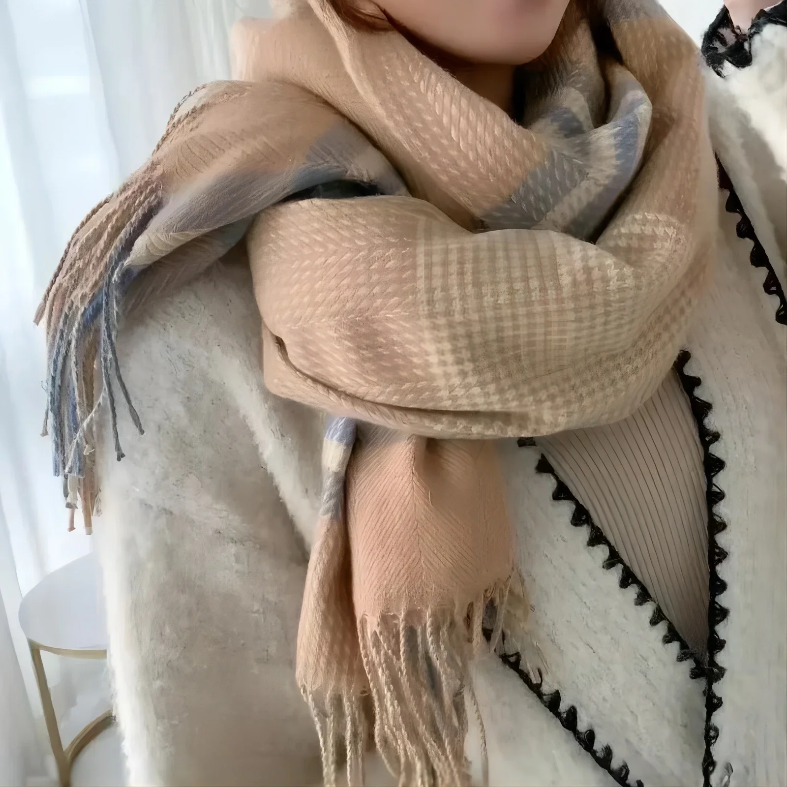 WJ397B3 Luxury brand design 2023 New Autumn and Winter Long Scarf Female Winter Imitation Cashmere College Versatile Plaid Shawl
WJ397B3 Luxury brand design 2023 New Autumn and Winter Long Scarf Female Winter Imitation Cashmere College Versatile Plaid Shawl
