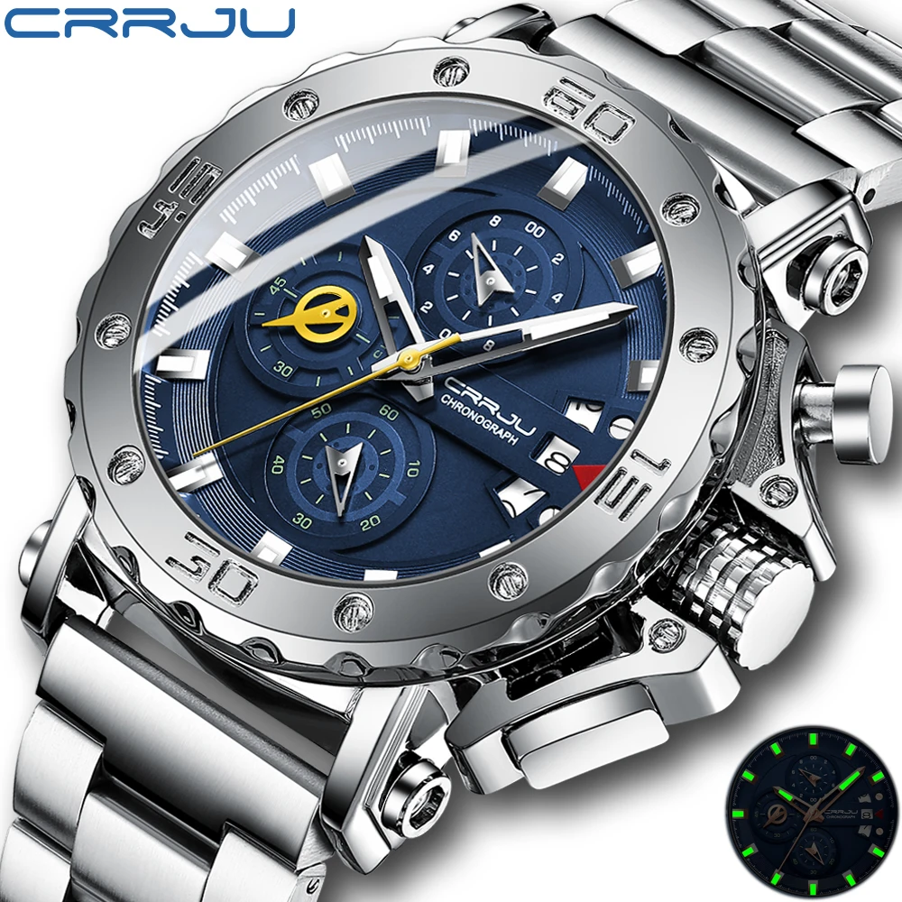 Watches for Men Warterproof Sports Military Mens Watch CRRJU Top Brand Luxury Clock Male Business Luminous Quartz Wristwatch
Watches for Men Warterproof Sports Military Mens Watch CRRJU Top Brand Luxury Clock Male Business Luminous Quartz Wristwatch