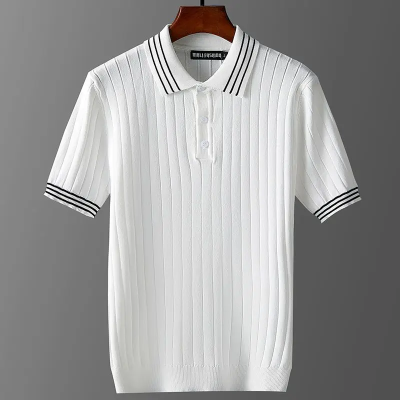 Autumn New Short Sleeve Knitted Sweater Men Clothing 2024 All Match Slim Fit Stretched Round Neck Casual Polo Shirts Z14
Autumn New Short Sleeve Knitted Sweater Men Clothing 2024 All Match Slim Fit Stretched Round Neck Casual Polo Shirts Z14