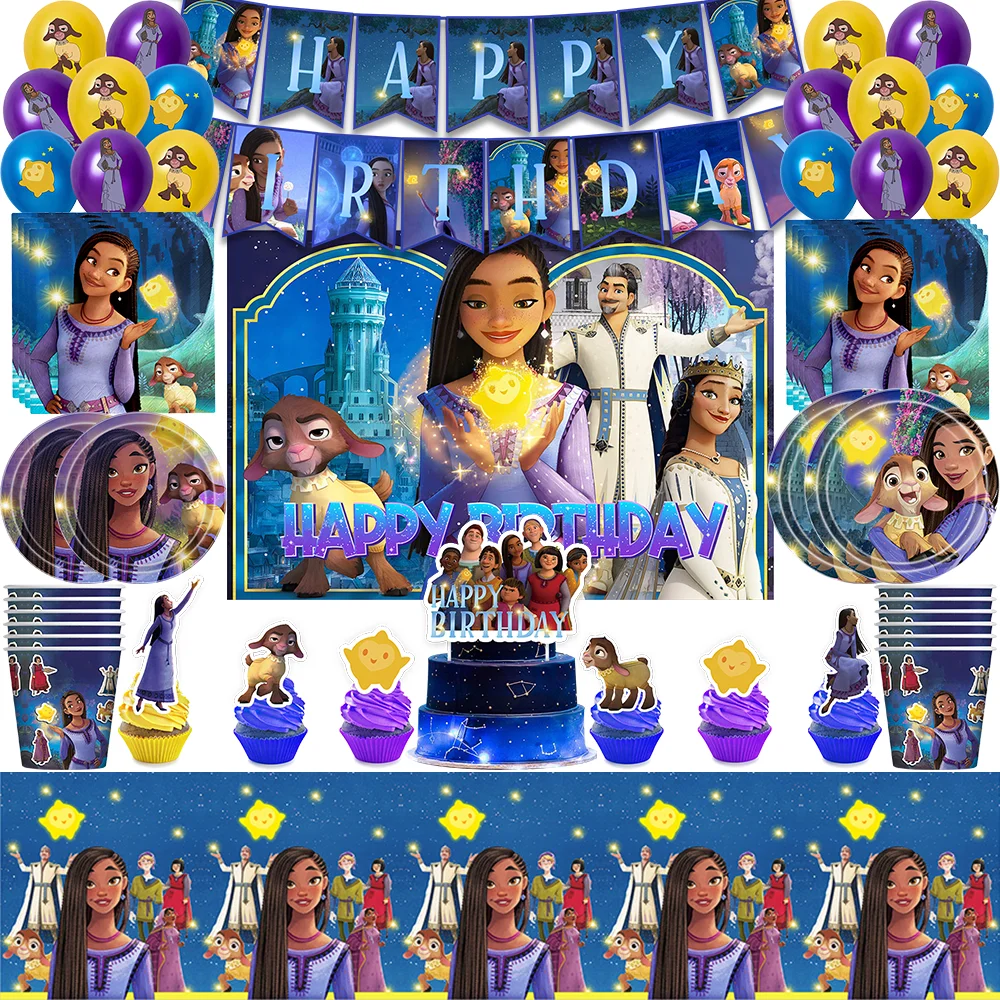 Disney Wish Theme Asha Birthday Party Decorations Paper Cups Plates Napkins Tablecloth for Girls Birthday Party Supplies Baby Sh
Disney Wish Theme Asha Birthday Party Decorations Paper Cups Plates Napkins Tablecloth for Girls Birthday Party Supplies Baby Sh