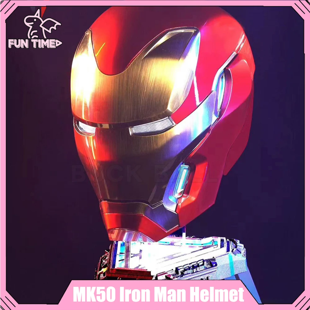 

New 1:1 MK50 Iron Man Helmet MK5 Ironman Mask Voice Control Avengers War Machine Cosplay With Led Light Electronic Close Gifts