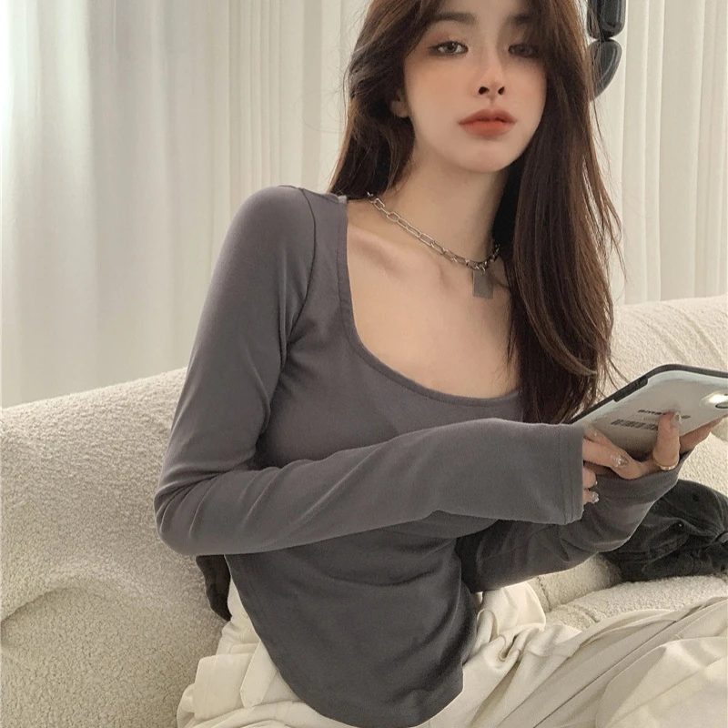MRMT 2024 Brand New Long-Sleeved Bottoming Shirts Women's Casual Big U-Neck Tops Thin Slim Fit Inner Irregular Girls t-Shirts
MRMT 2024 Brand New Long-Sleeved Bottoming Shirts Women's Casual Big U-Neck Tops Thin Slim Fit Inner Irregular Girls t-Shirts