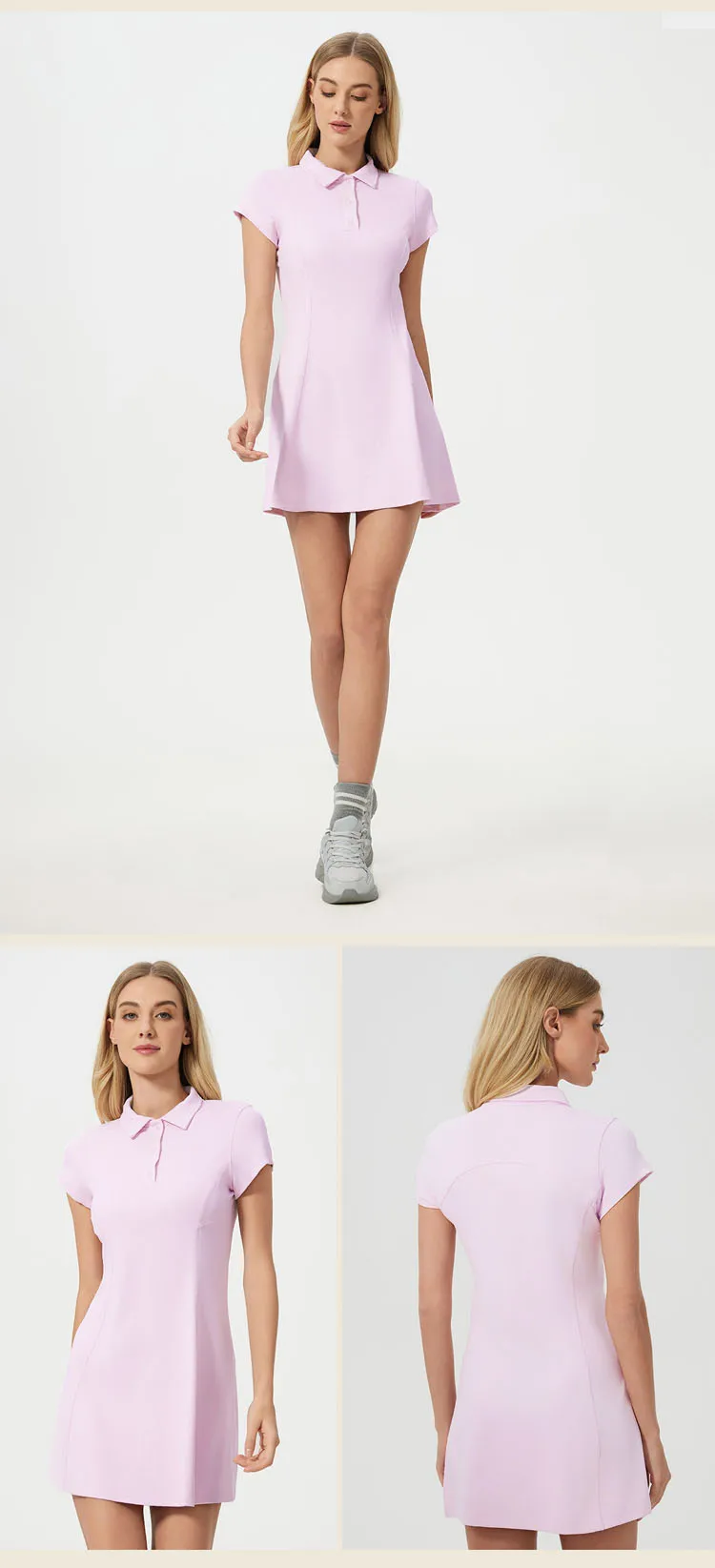 Slim Fit Women Polo Golf Tennis Dress Short Sleeve Breathable Quick-drying Workout Athletic Dresses without built in Shorts Slim Fit Women Polo Golf Tennis Dress Short Sleeve Breathable Quick-drying Workout Athletic Dresses without built in Shorts