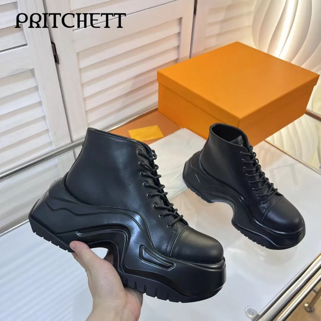 Black Lace-Up Platform Shoes Round Toe Color-Blocking High-Heeled Ankle Boots Personalized Fashion Sneakers Women's Shoes
Black Lace-Up Platform Shoes Round Toe Color-Blocking High-Heeled Ankle Boots Personalized Fashion Sneakers Women's Shoes