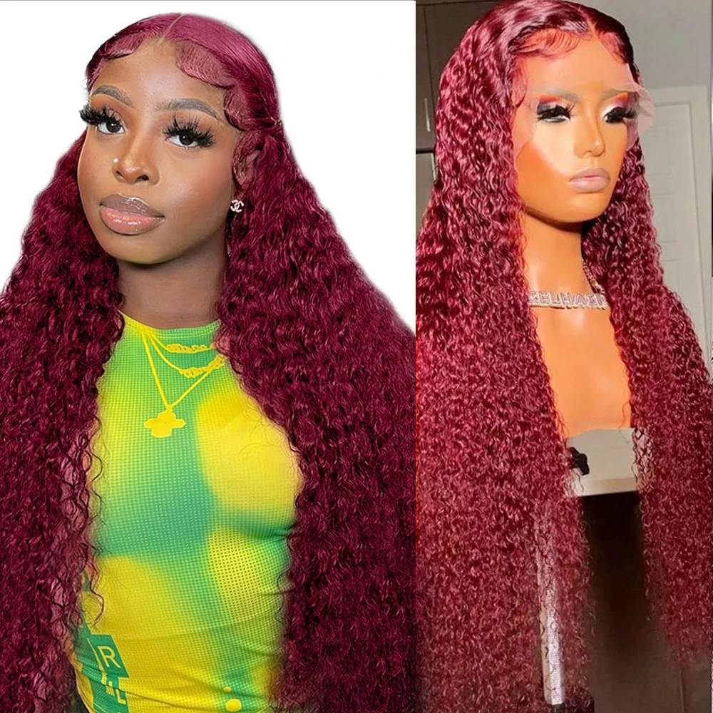 13x4 Burgundy Lace Frontal Human Hair Wig 99J Burgundy Deep Curly Lace Front Wigs 13x6 Transparent Red Colored HD Deep Wave Wig
13x4 Burgundy Lace Frontal Human Hair Wig 99J Burgundy Deep Curly Lace Front Wigs 13x6 Transparent Red Colored HD Deep Wave Wig