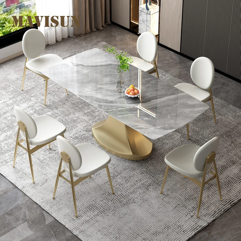 Luxury Slate Dining Table And Chair Combination Italian Style Household Small Apartment Table A Manger Kitchen Furniture FGM
Luxury Slate Dining Table And Chair Combination Italian Style Household Small Apartment Table A Manger Kitchen Furniture FGM
