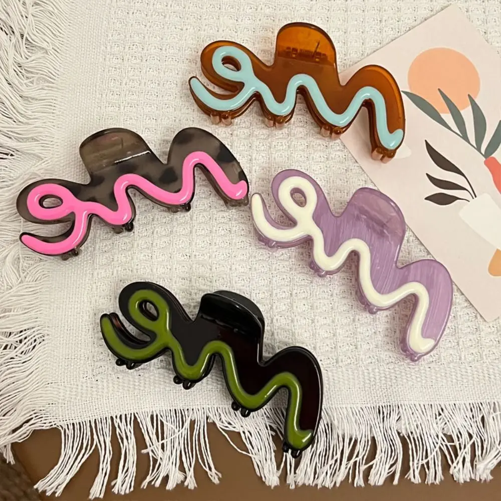 New Fashion Geometric Hair Claws Trendy Hair Clips Colorful Wave Line Hair Clamps Y2K Hairpins Party Hair Accessories For Women
New Fashion Geometric Hair Claws Trendy Hair Clips Colorful Wave Line Hair Clamps Y2K Hairpins Party Hair Accessories For Women