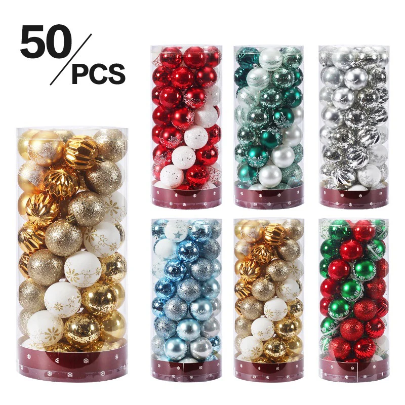 50Pcs/box 6cm Christmas Ball Xmas Gift Tree Pendants Ornament Plastic Hanging Ball Home Party Decor Navidad New Year 2023 Natal
50Pcs/box 6cm Christmas Ball Xmas Gift Tree Pendants Ornament Plastic Hanging Ball Home Party Decor Navidad New Year 2023 Natal