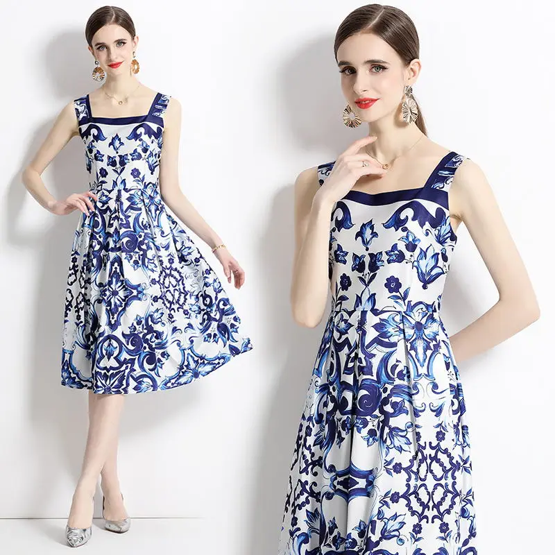 Gorgeous Vintage Chinese Porcelain Flower Printed Summer Vestidos Sexy Square Collar Back Off Bodycon Spaghetti Strap Dresses
Gorgeous Vintage Chinese Porcelain Flower Printed Summer Vestidos Sexy Square Collar Back Off Bodycon Spaghetti Strap Dresses
