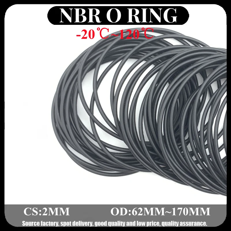 20pcs Black O Ring Gasket CS 2mm OD 60mm ~ 170mm NBR Automobile Nitrile Rubber Round O Type Corrosion Oil Resistant Seal Washer 
20pcs Black O Ring Gasket CS 2mm OD 60mm ~ 170mm NBR Automobile Nitrile Rubber Round O Type Corrosion Oil Resistant Seal Washer