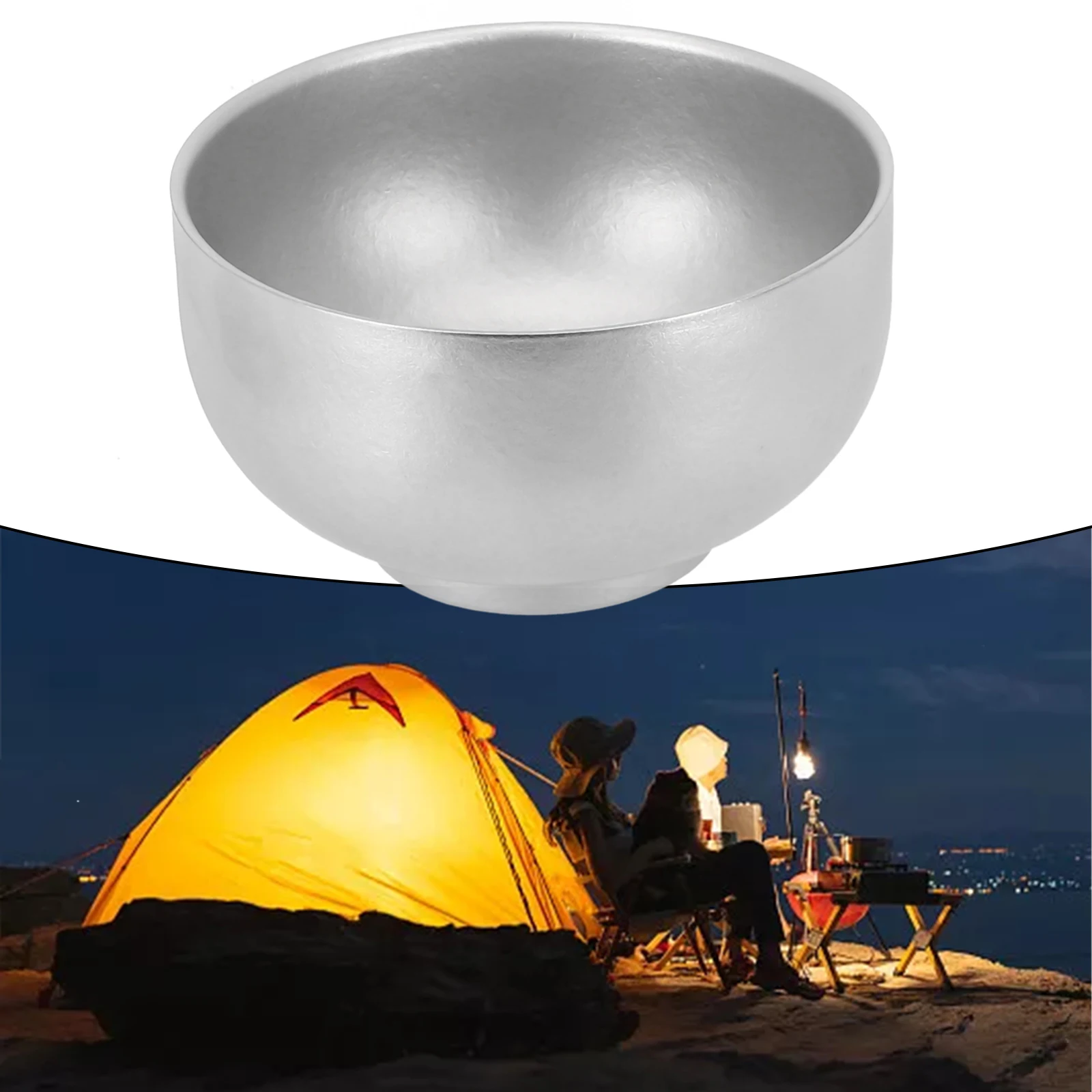 Outdoor Bowl Bowl Titanium Portable Tableware Wall Bowl Camping Double Health Guaranteed Heat Resistant Never Rust
Outdoor Bowl Bowl Titanium Portable Tableware Wall Bowl Camping Double Health Guaranteed Heat Resistant Never Rust